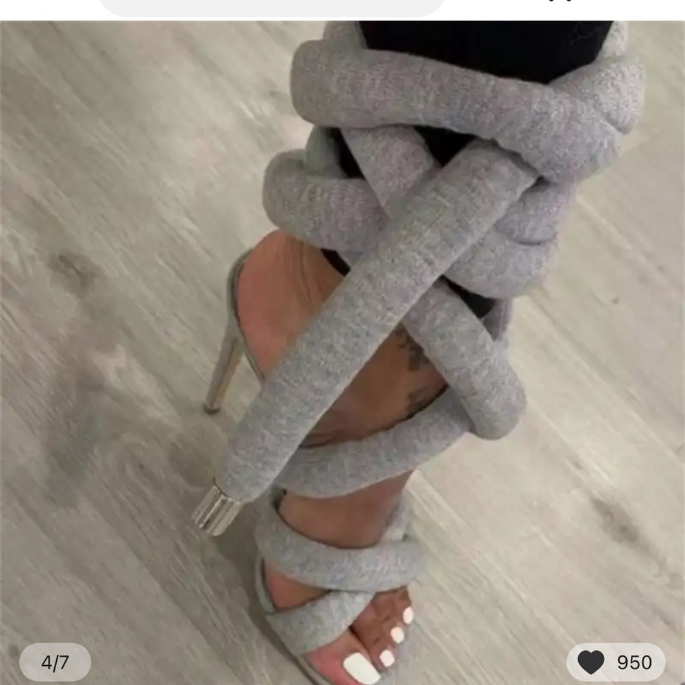 Oversized strap sandals